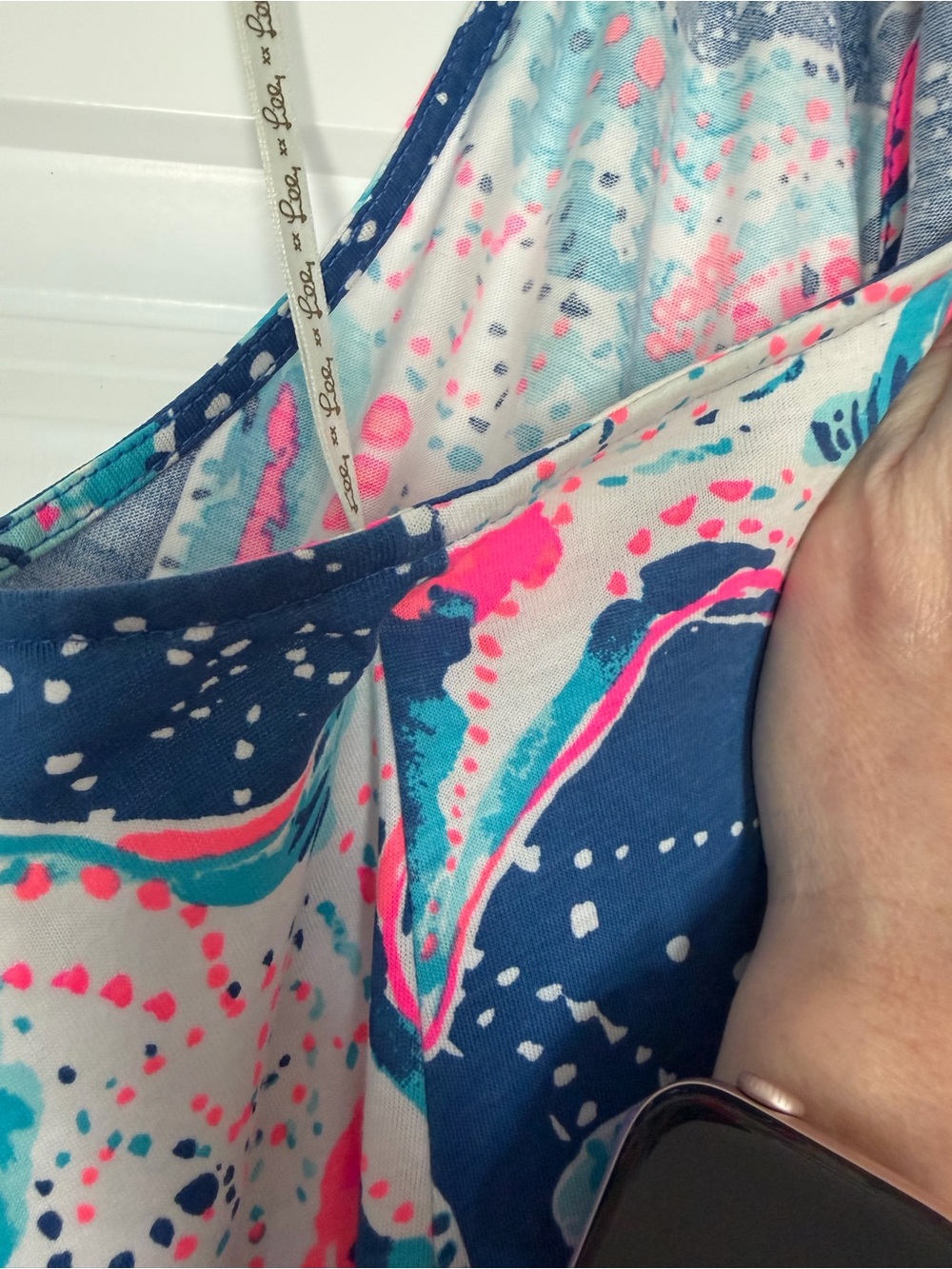 Lilly Pulitzer Margot swing dress size M indigo star struck starfish pink blue - Picture 5 of 14